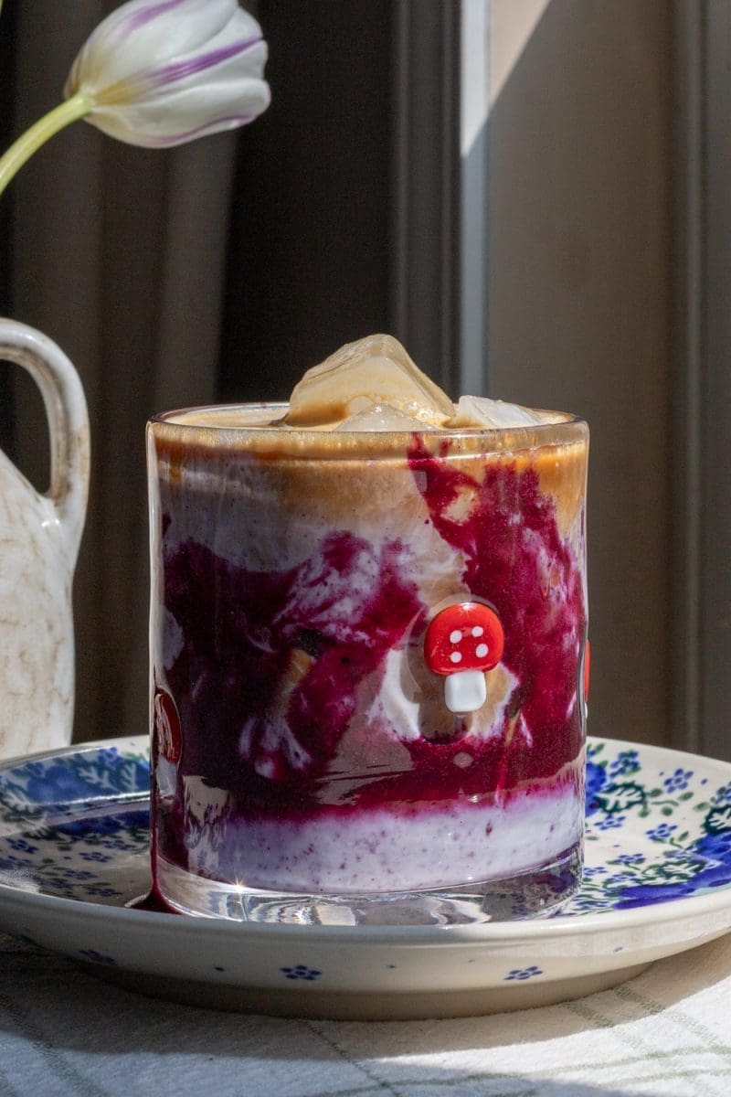 Iced Blueberry Latte