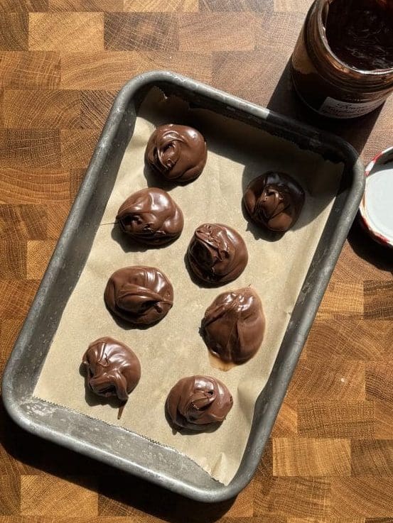Frozen balls of nutella.
