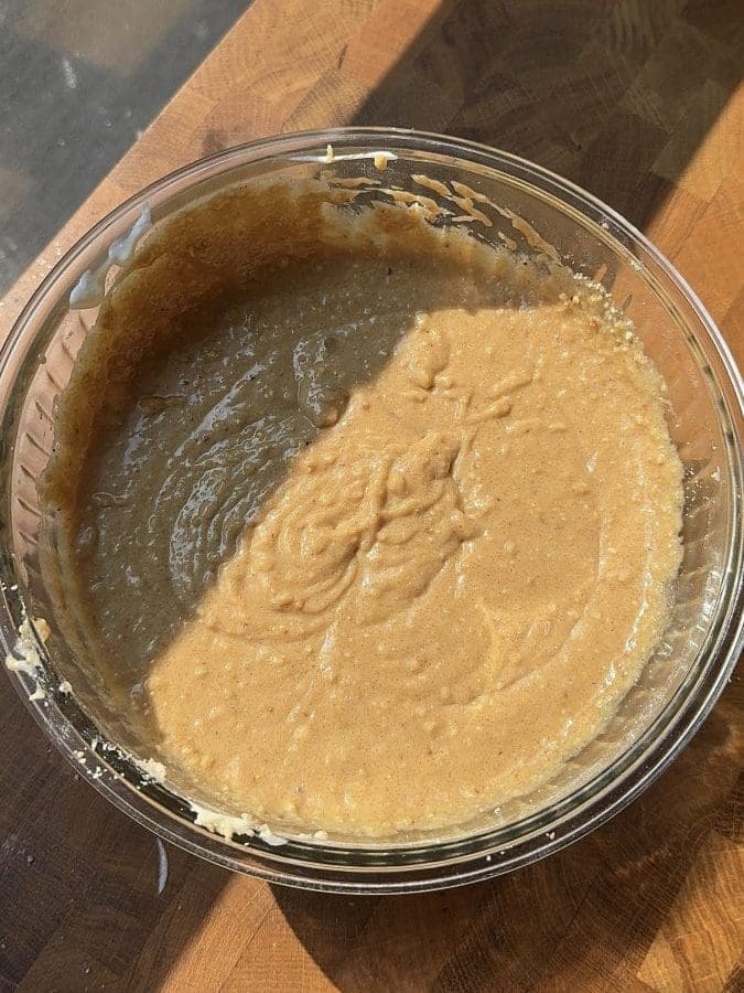 The coffee hazelnut cake batter.