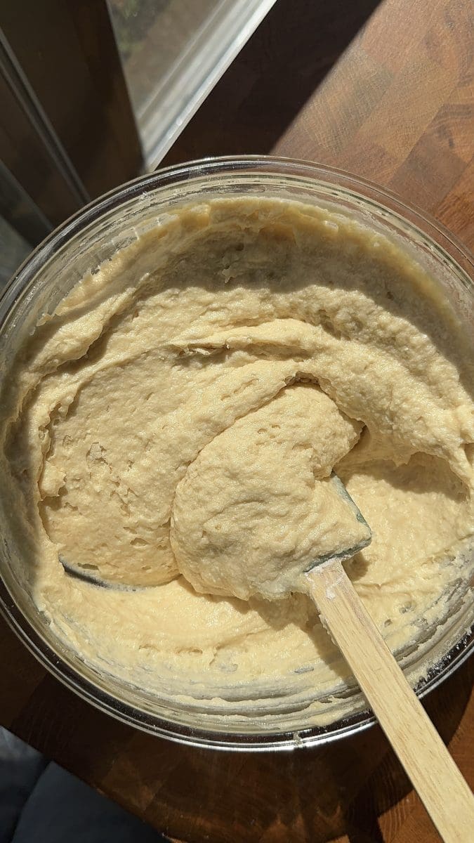 The finished cake batter.