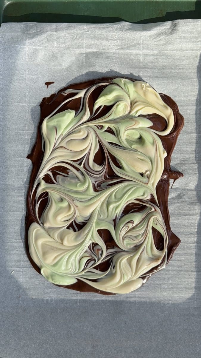 Mint chocolate bark.