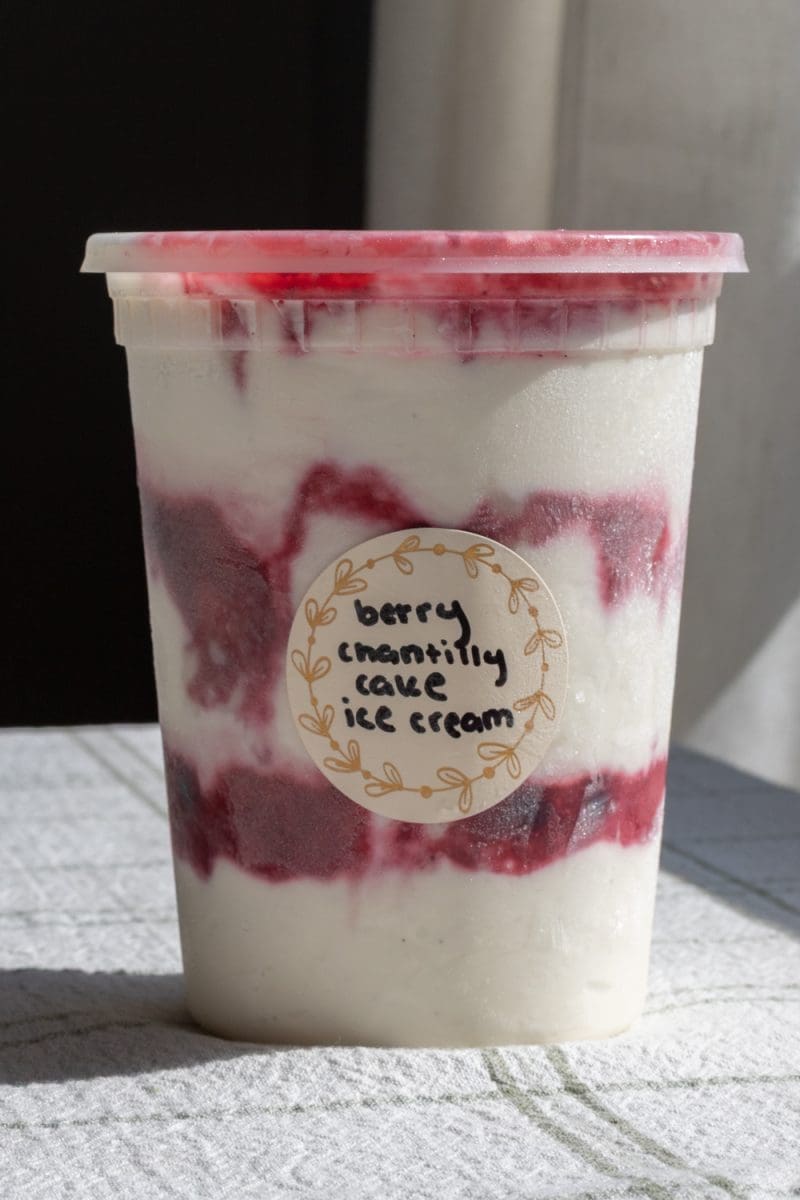 Berry Chantilly Cake Ice Cream (No-Churn)