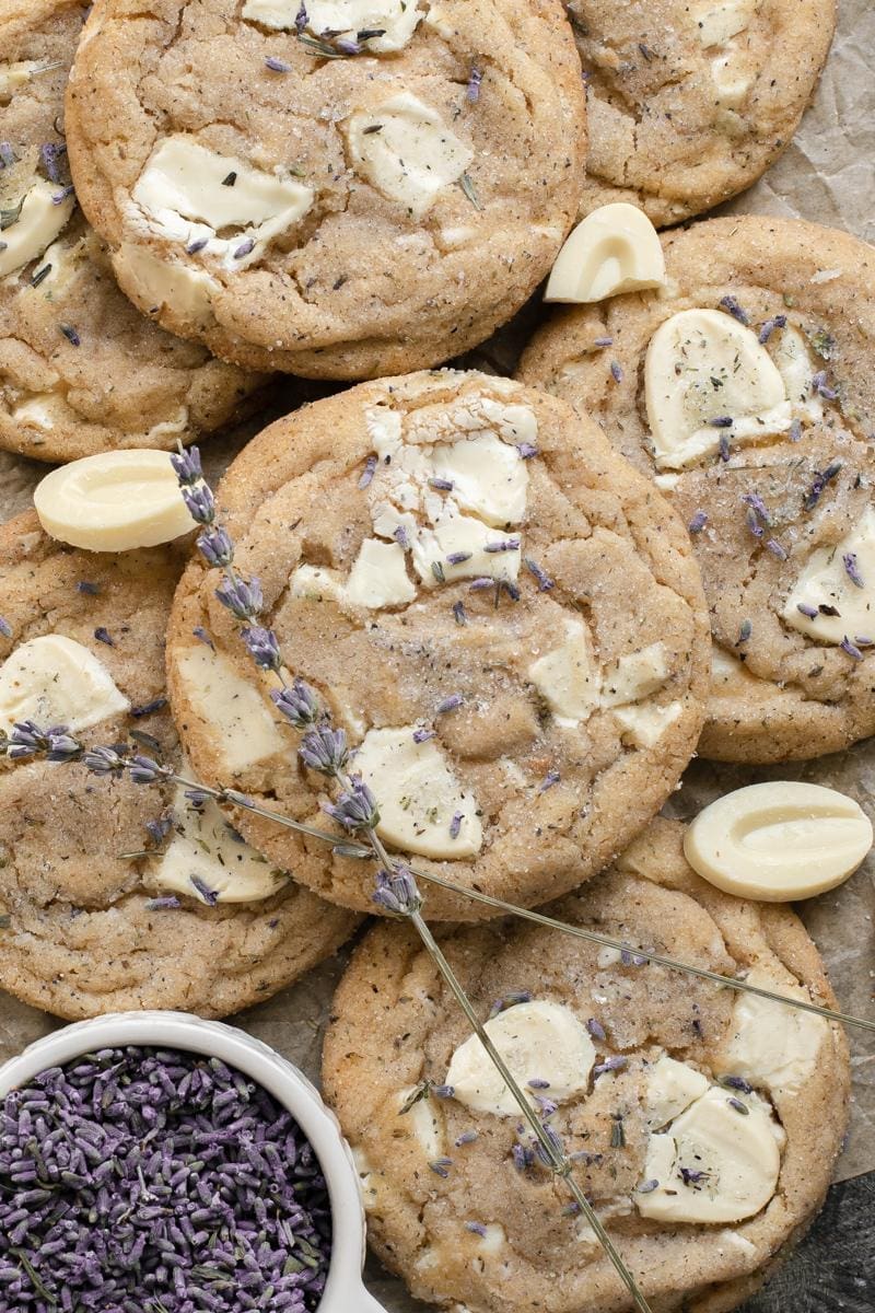 Lavender White Chocolate Chip Cookies